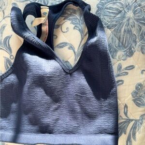 Free people movement tank top navy blue